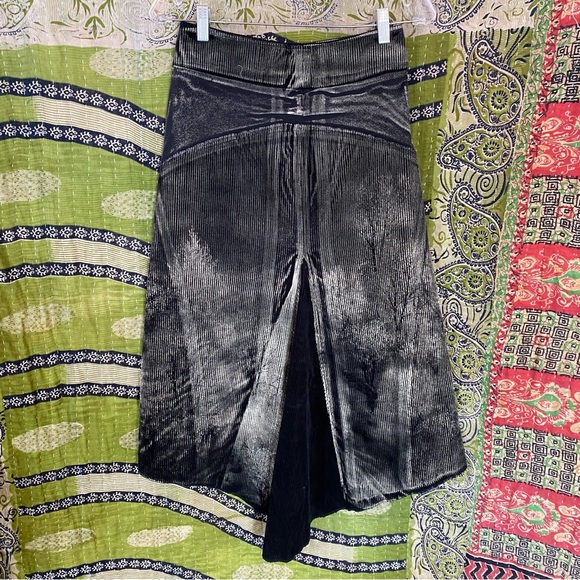 Rare Y2K Isabel de Pedro Black Distressed Trees Print Top/ Skirt Set Size 6/8 - Picture 13 of 16
